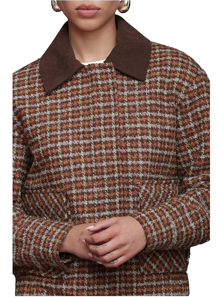 Multi Avec Les Filles Oversized Tweed Bomber Jacket