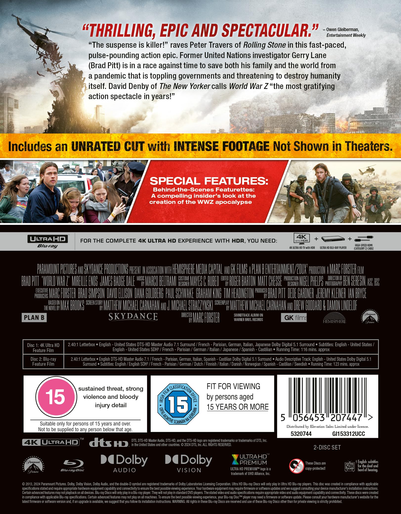 World War Z 4K UHD [Region A & B & C]