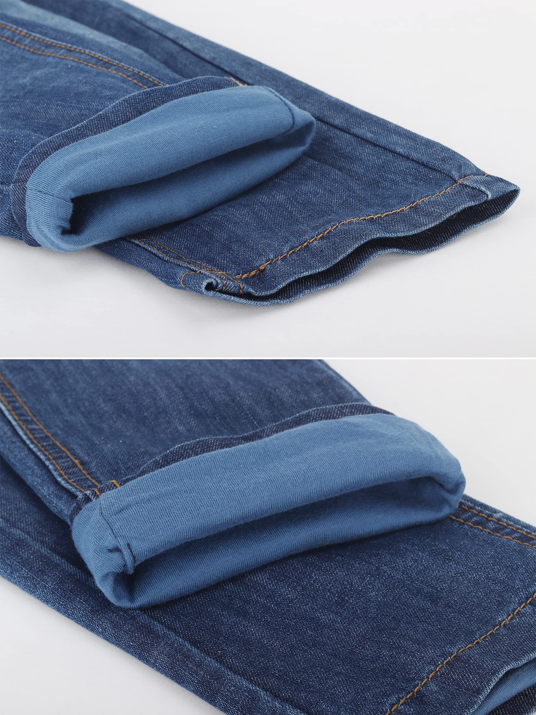 Bebè Bambine Bambini Ragazzi Ragazze Pantaloni di Cotone Denim Jeans vestibilità Regolare con Elastico in Vita in Maglia con Coulisse Taglia 92-128