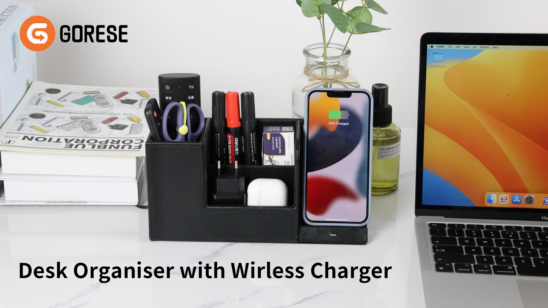 Caricatore Wireless Invisibile Da Desktop – Integra La Ricarica In Scrivanie, Divani E Comodini, Design Discreto E Sicurezza Intelligente (Nero)