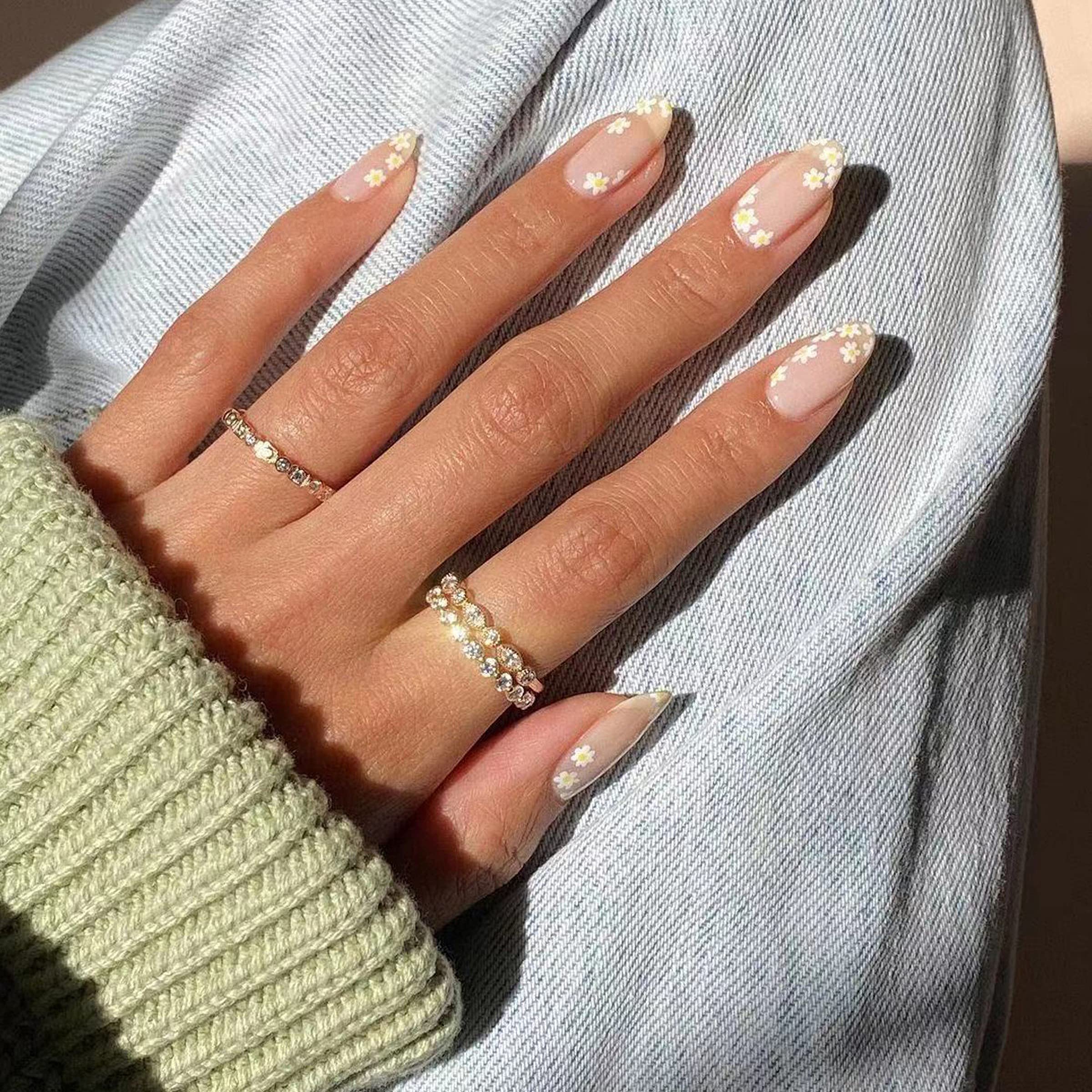 Silver Oval Nails