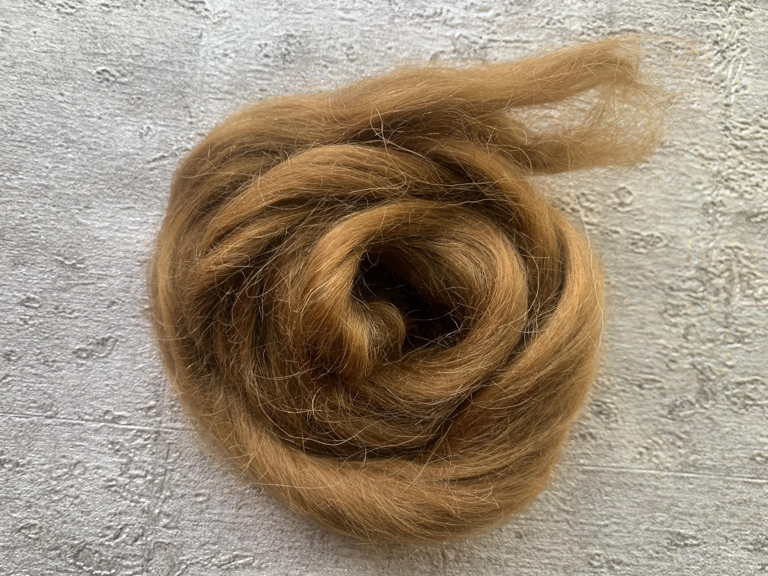 heidifeathers® Mohair and Wool Blend - Needle Felting Fur, Reborn Rooting, Doll Hair (Medium Brown)