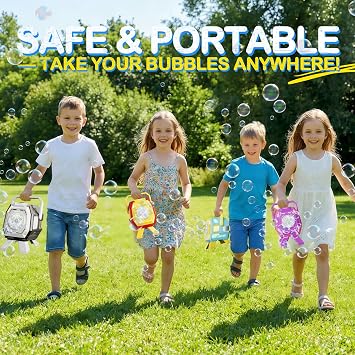 Belemar Bubble Machine for Kids, Automatic Bubble Blower with Lights