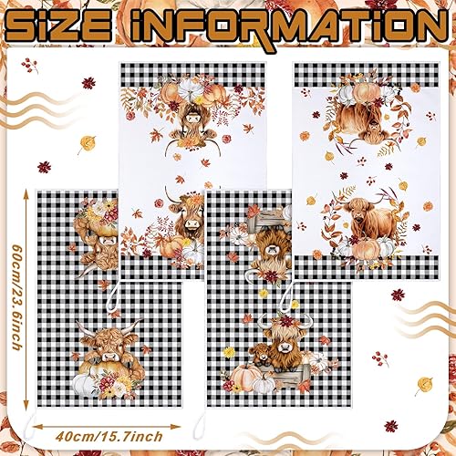 Miniatura 9 de Preboun 4 toallas decorativas de cocina de fútbol de otoño, toallas de mano de hoja de arce de rugby, toallas de cocina de microfibra para otoño,