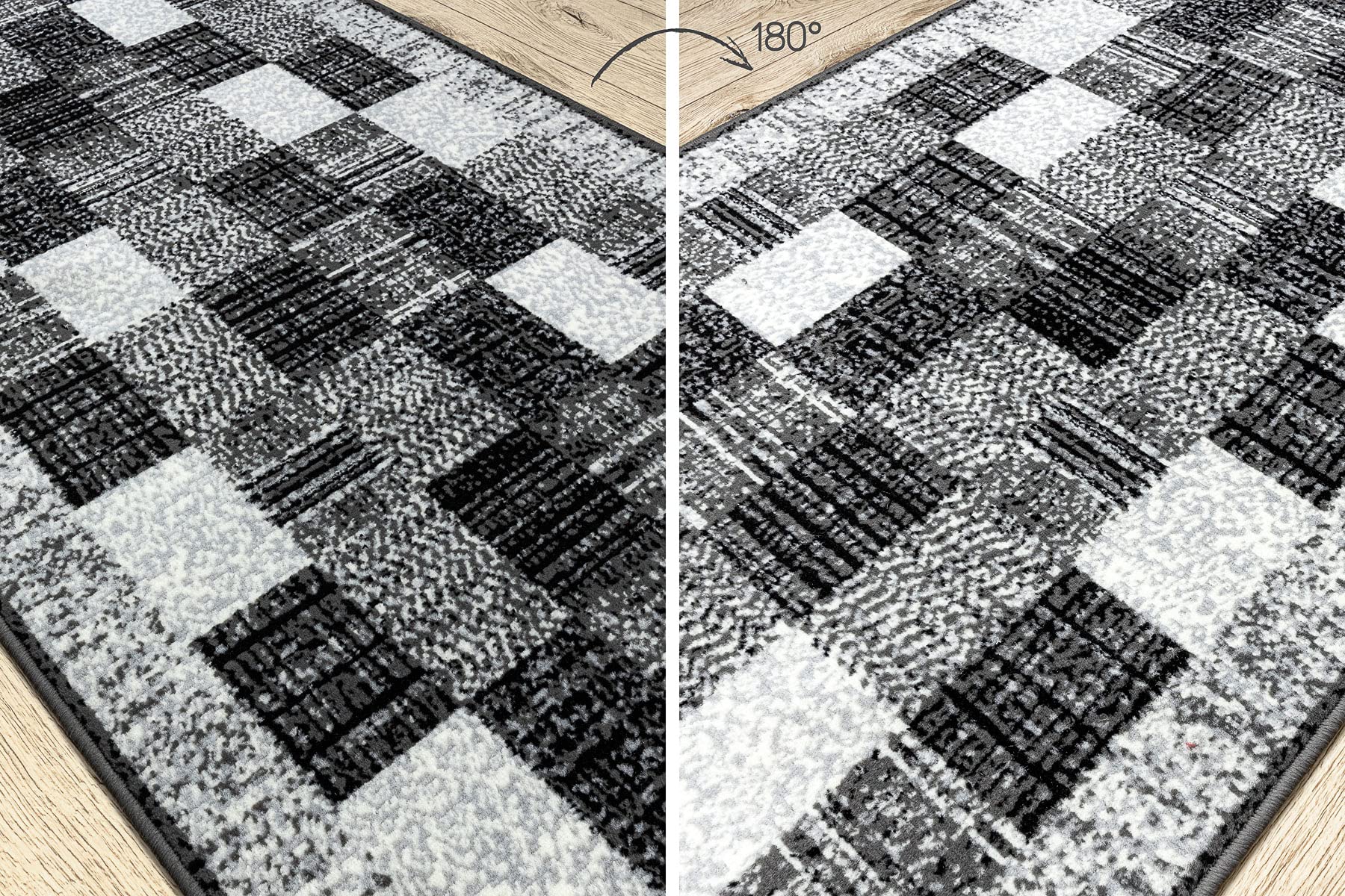 rugsx Läufer BCF Rafia grau 70x400 cm