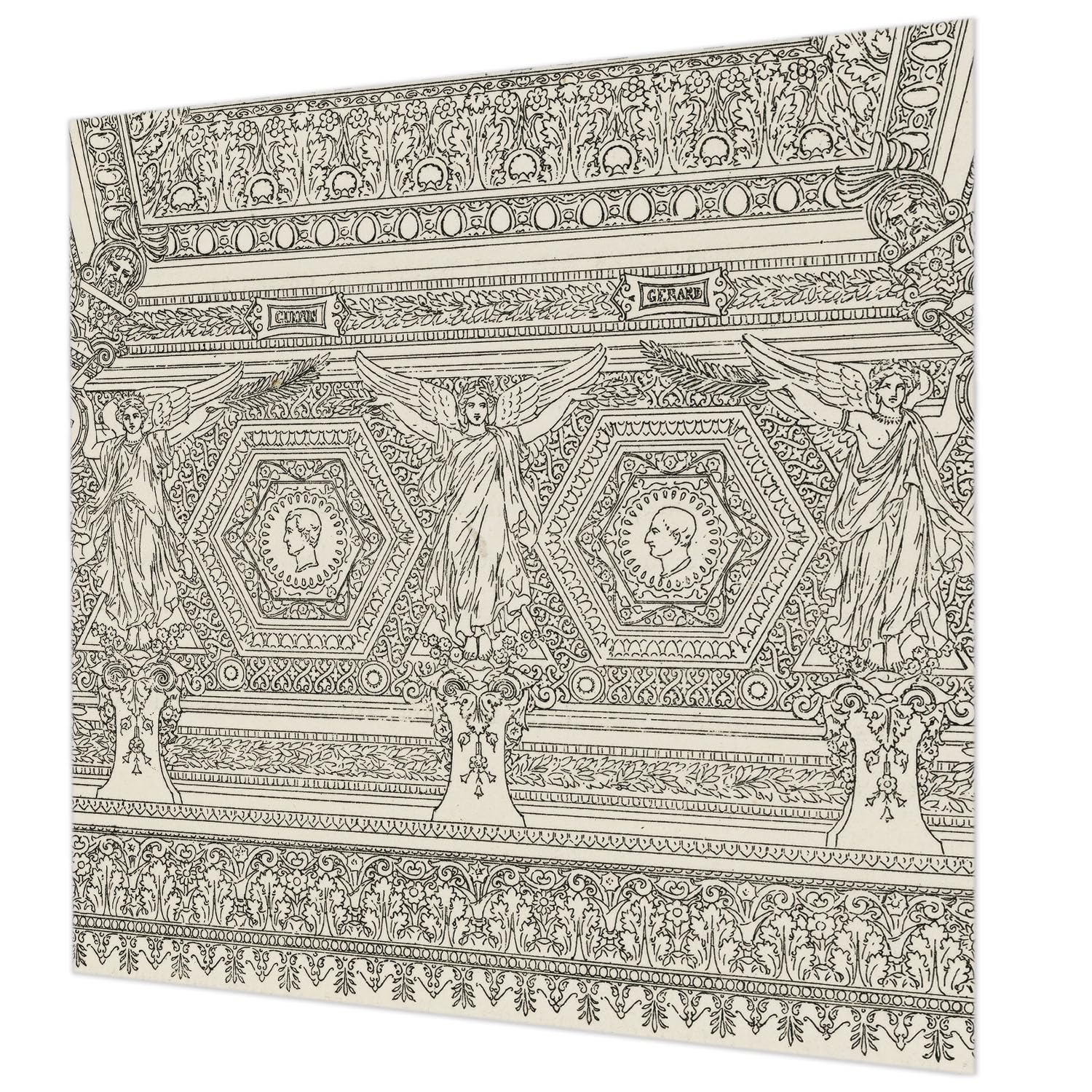 Papier peint intissé pour chambre à coucher motif classique
