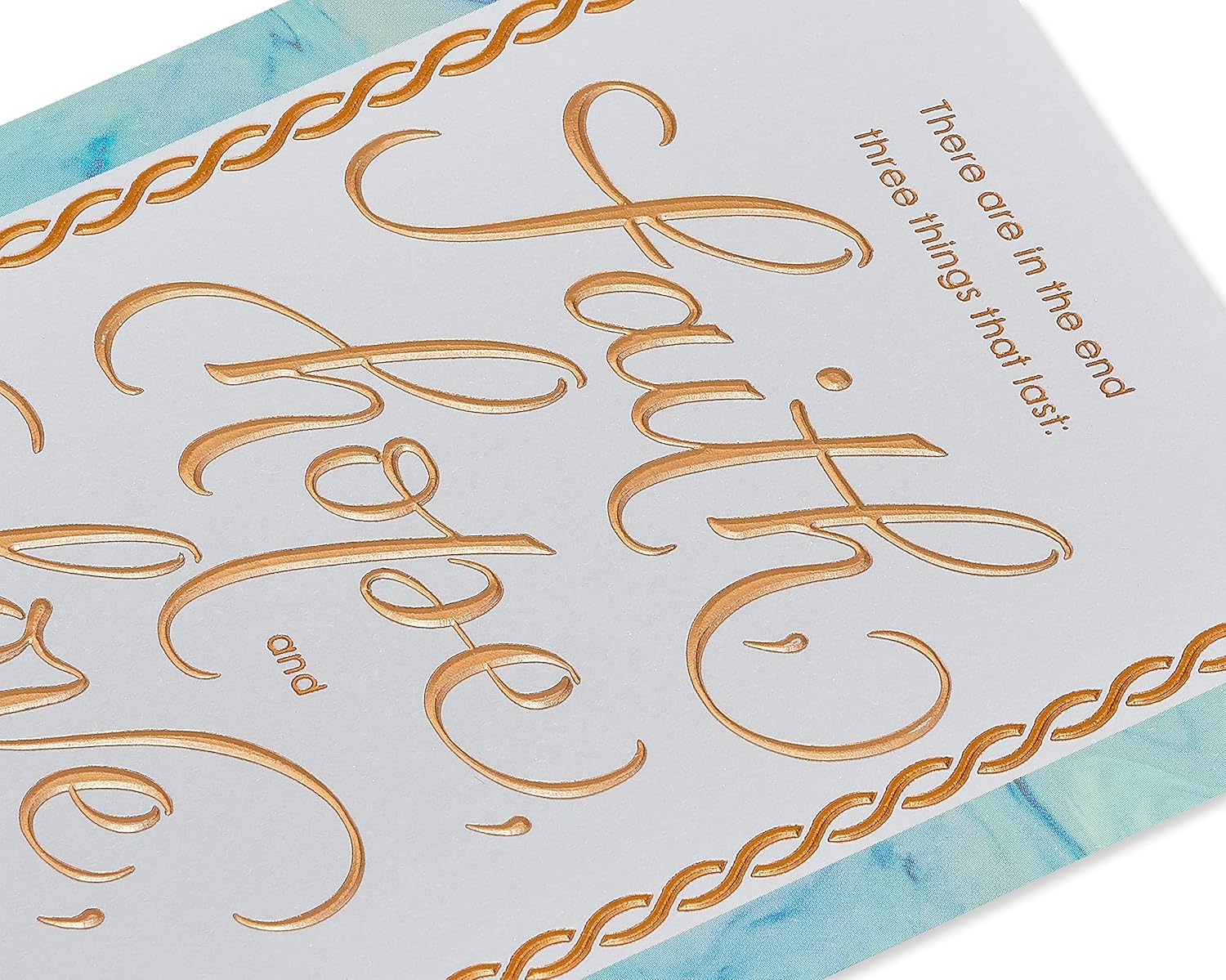 American Greetings Religious Sympathy Card (Faith, Hope, and Love)