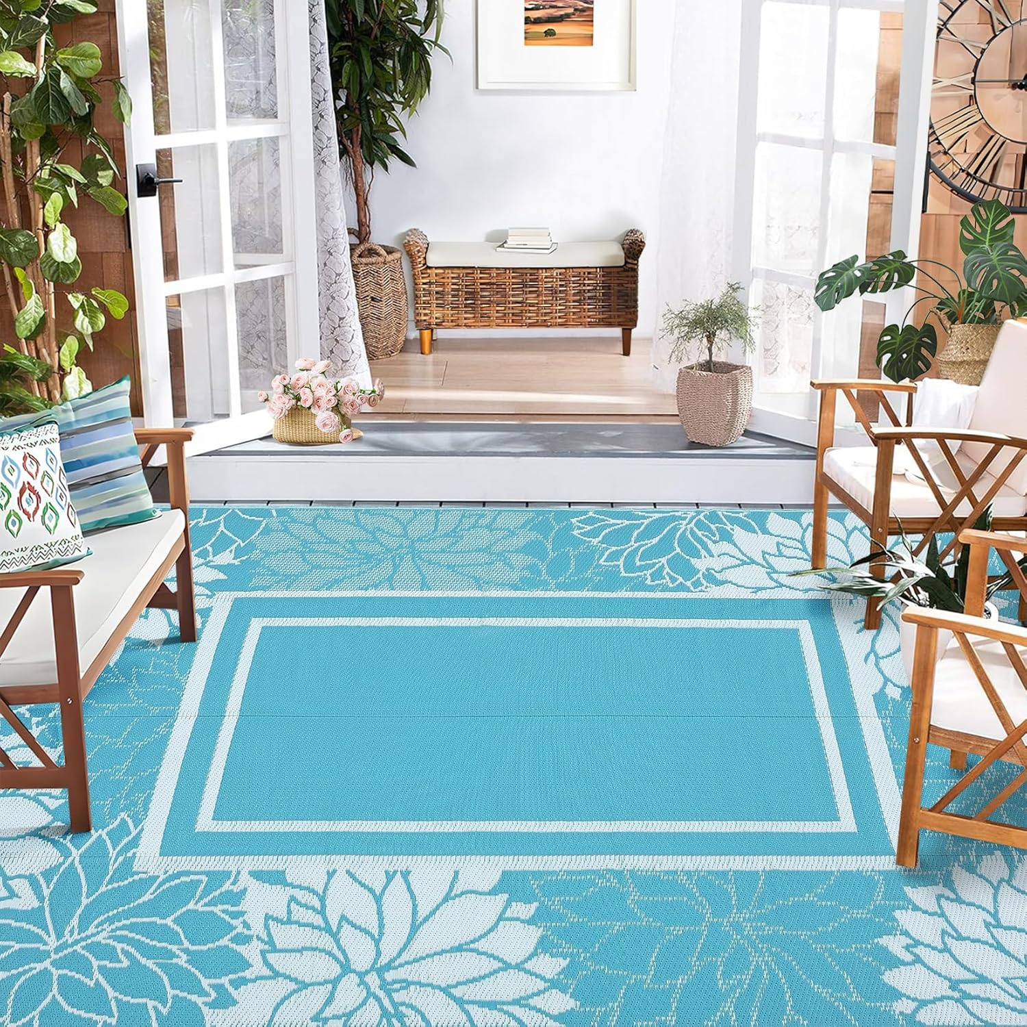 Transform Your Outdoors: Review of the GlowSol 9x12 Waterproof Reversible Patio Rug