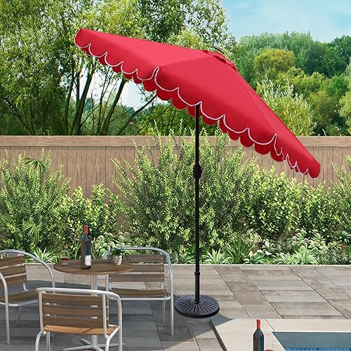 Paraguas redondo de 9.2ft, Rojo