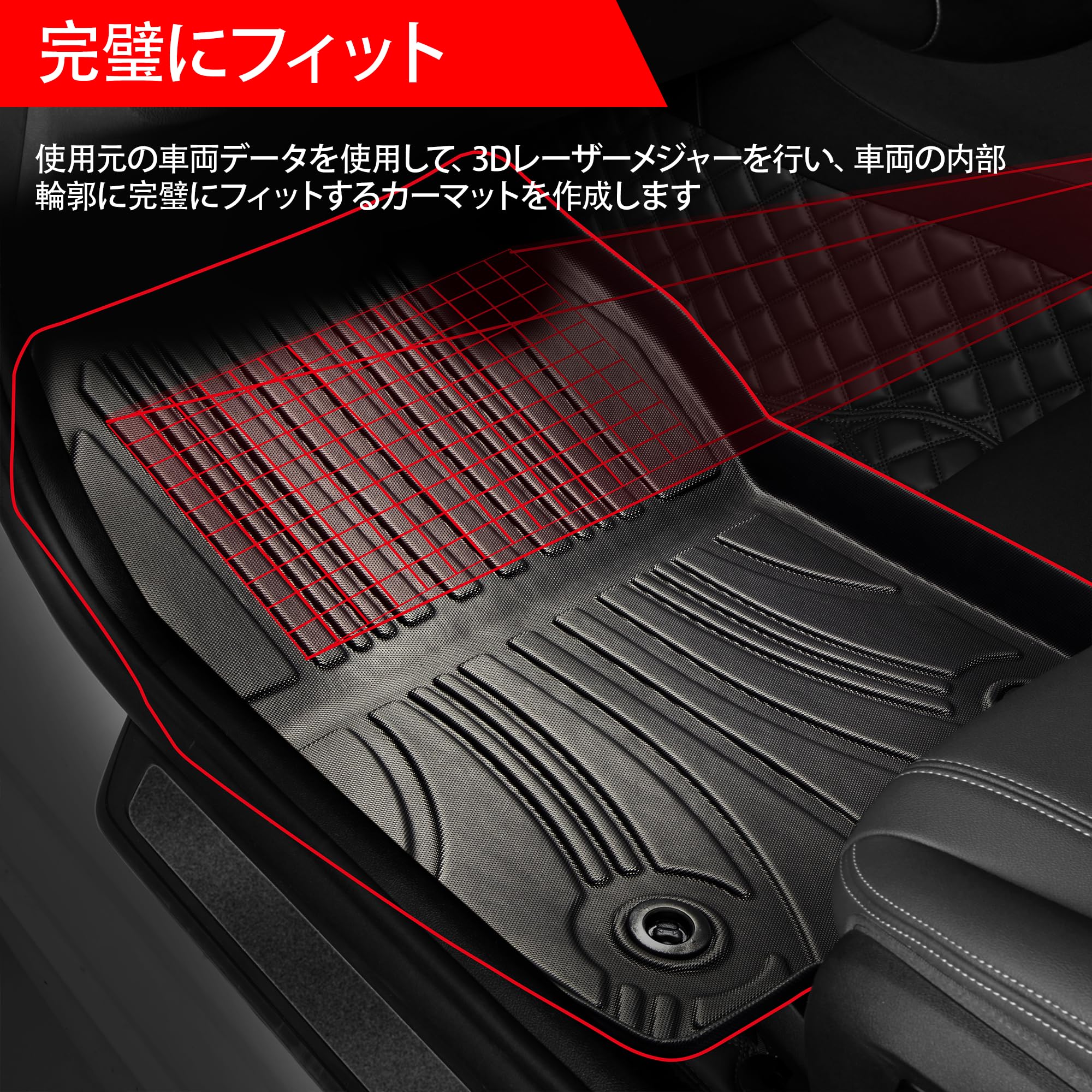 Amazon | KARLUX ホンダ 新型フィット GR 専用の1列目フロアマット