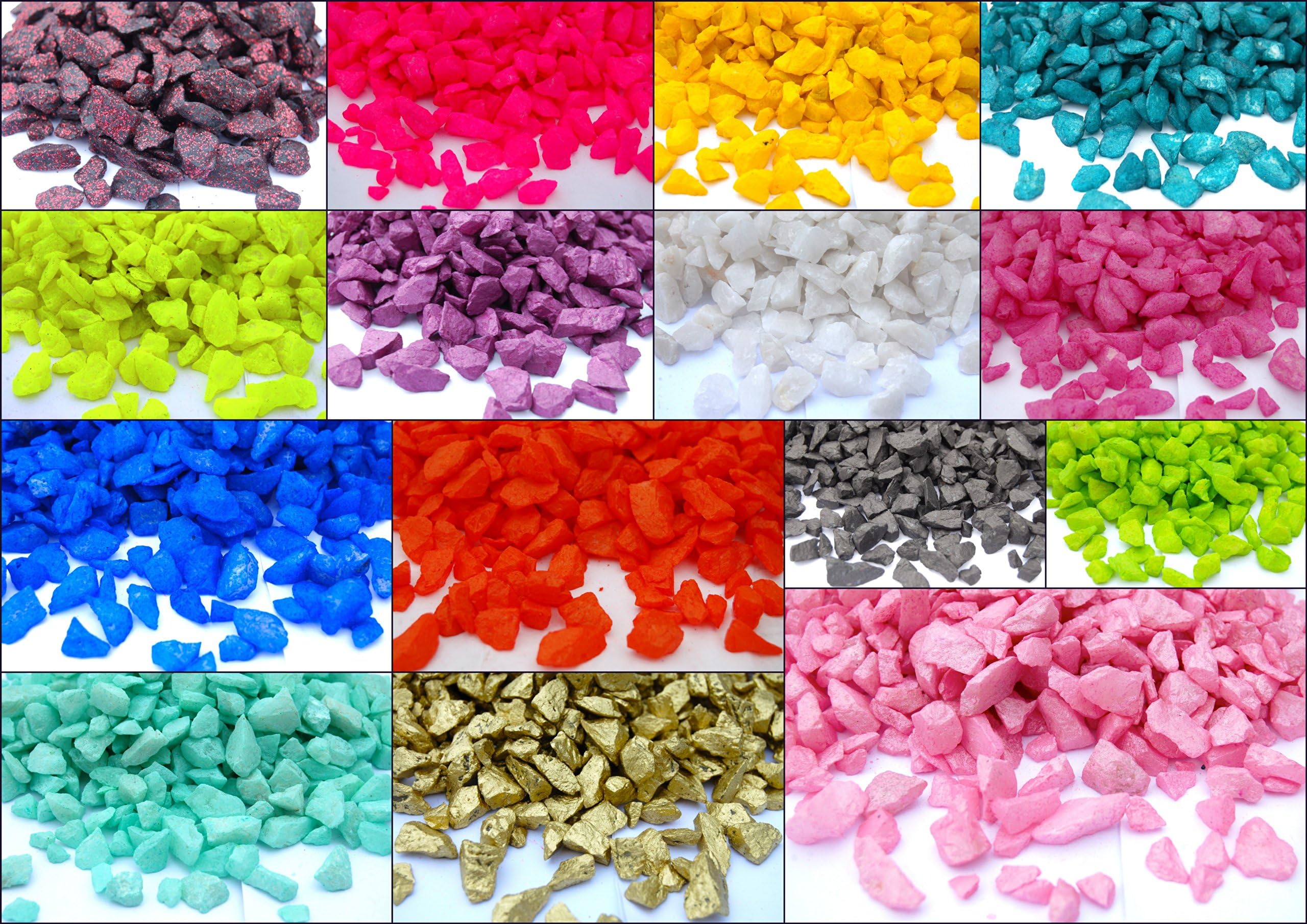 Coloured Crystals 1kg / 1000g Quartz Glass Glass Pebbles Wedding Decoration PlantsGarden Path Patio (Gold)