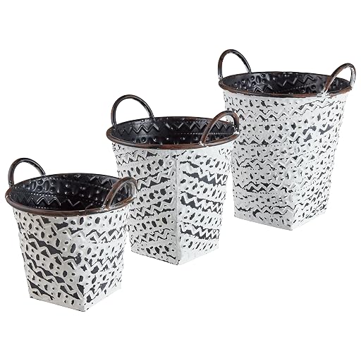 Stone & Beam Rustic Metal Bins, Pack of 3