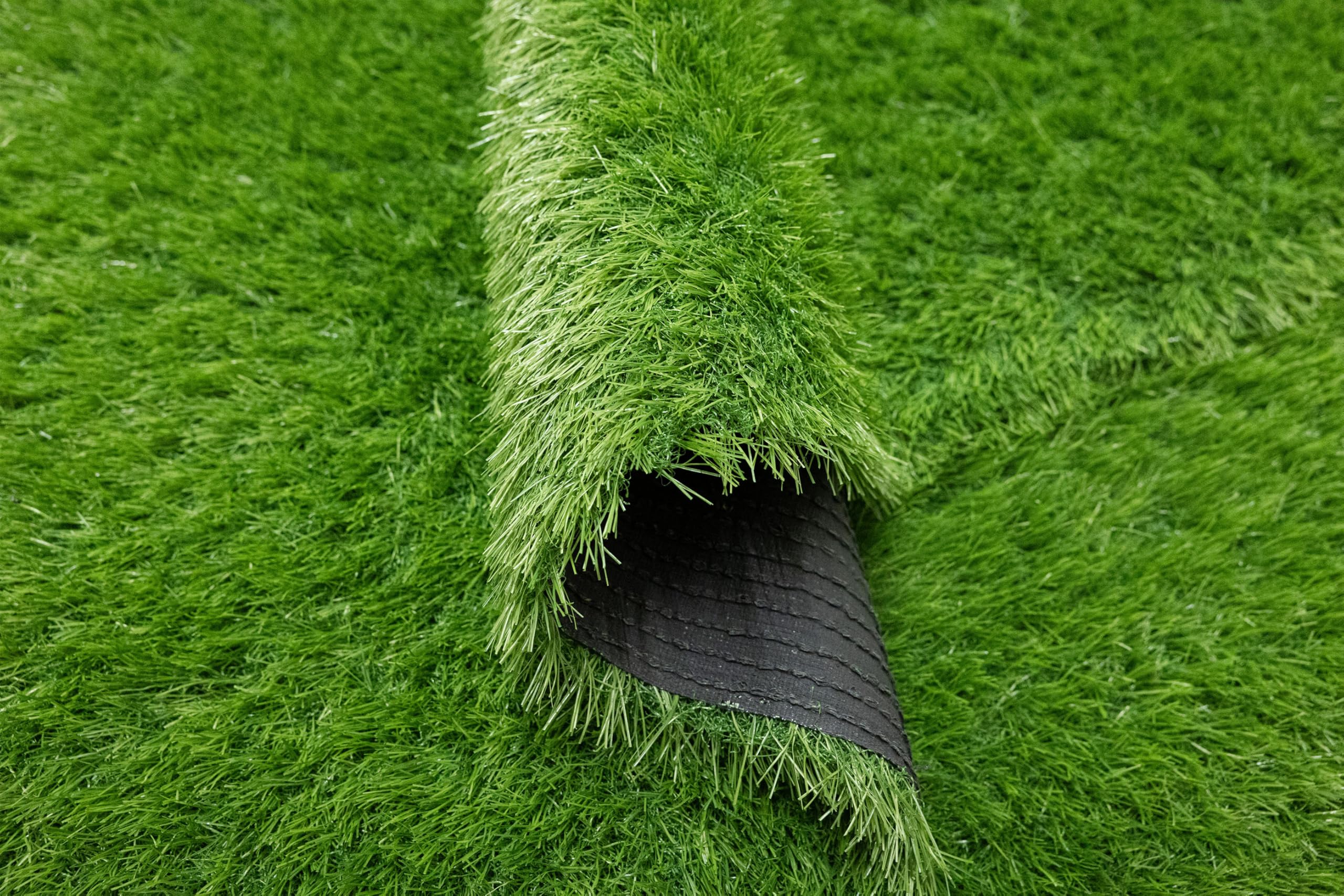 Kunstrasen 150x300 cm, Rasenteppich outdoor für Balkon und Garten, Artificial Grass Majorka outdoor 33mm Kunstrasen grün, Wasserdurchlässig Kunstrasen Rollrasen mit Meterware für Terrasse