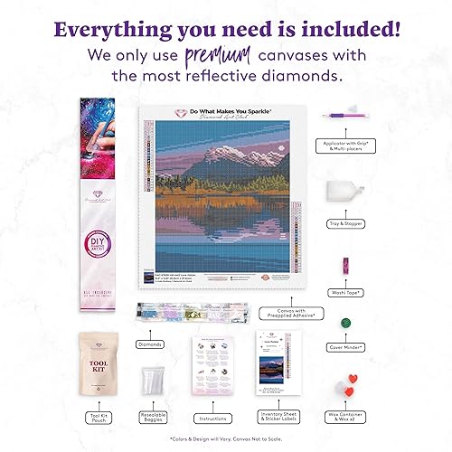 Miniatura 4 de DIAMOND ART CLUB Love Potion - Kit de pintura de diamantes en lienzo con paisaje de montaña, 13 x 14.6 pulgadas (12.9 x 14.6in)