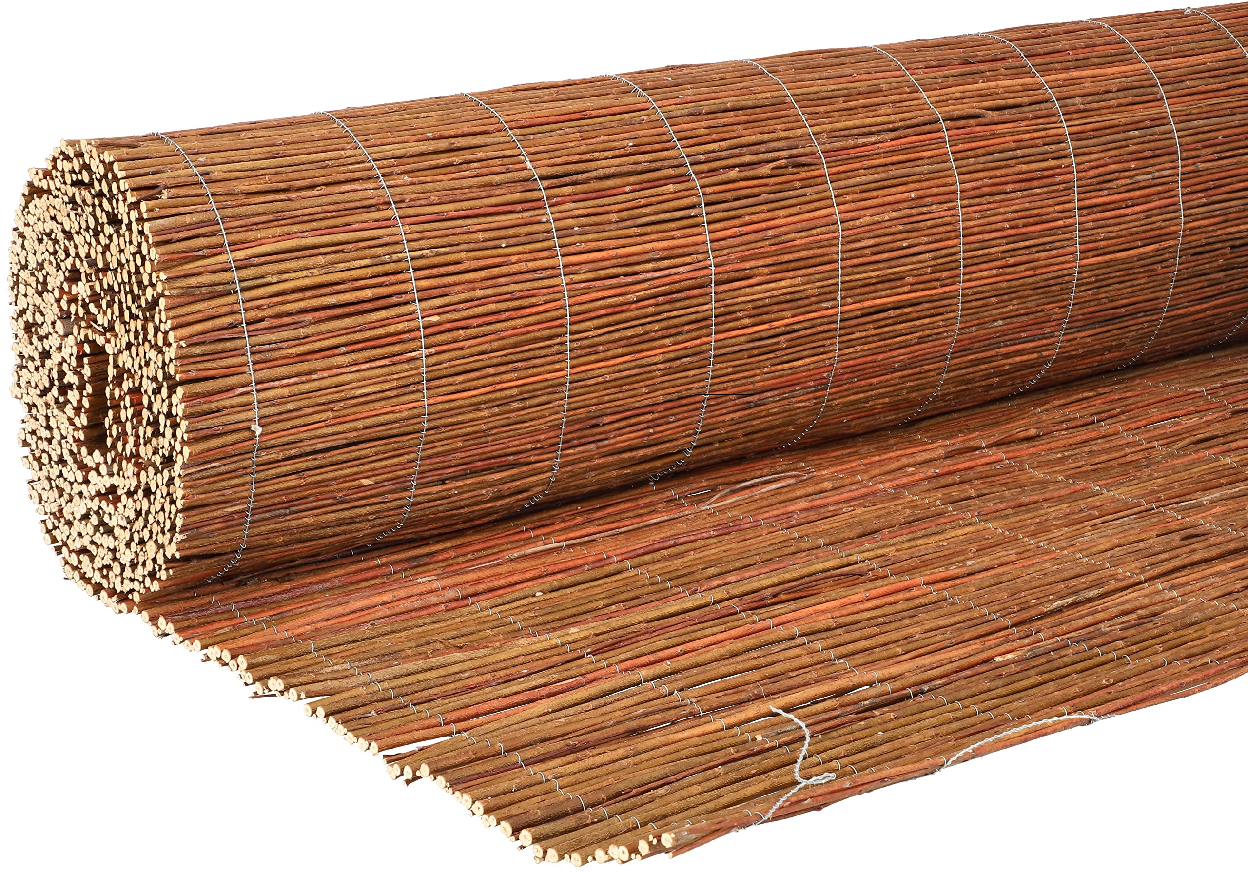 KOTARBAU® Malla de ocultación, 110 x 500 cm, Rollo de 5 Metros, Valla de Mimbre, Cerca, Malla para ocultación y decoración de ambientes, Cañizo, Privacidad, Jardín, Balcón, Terraza, Bridas Incluidas