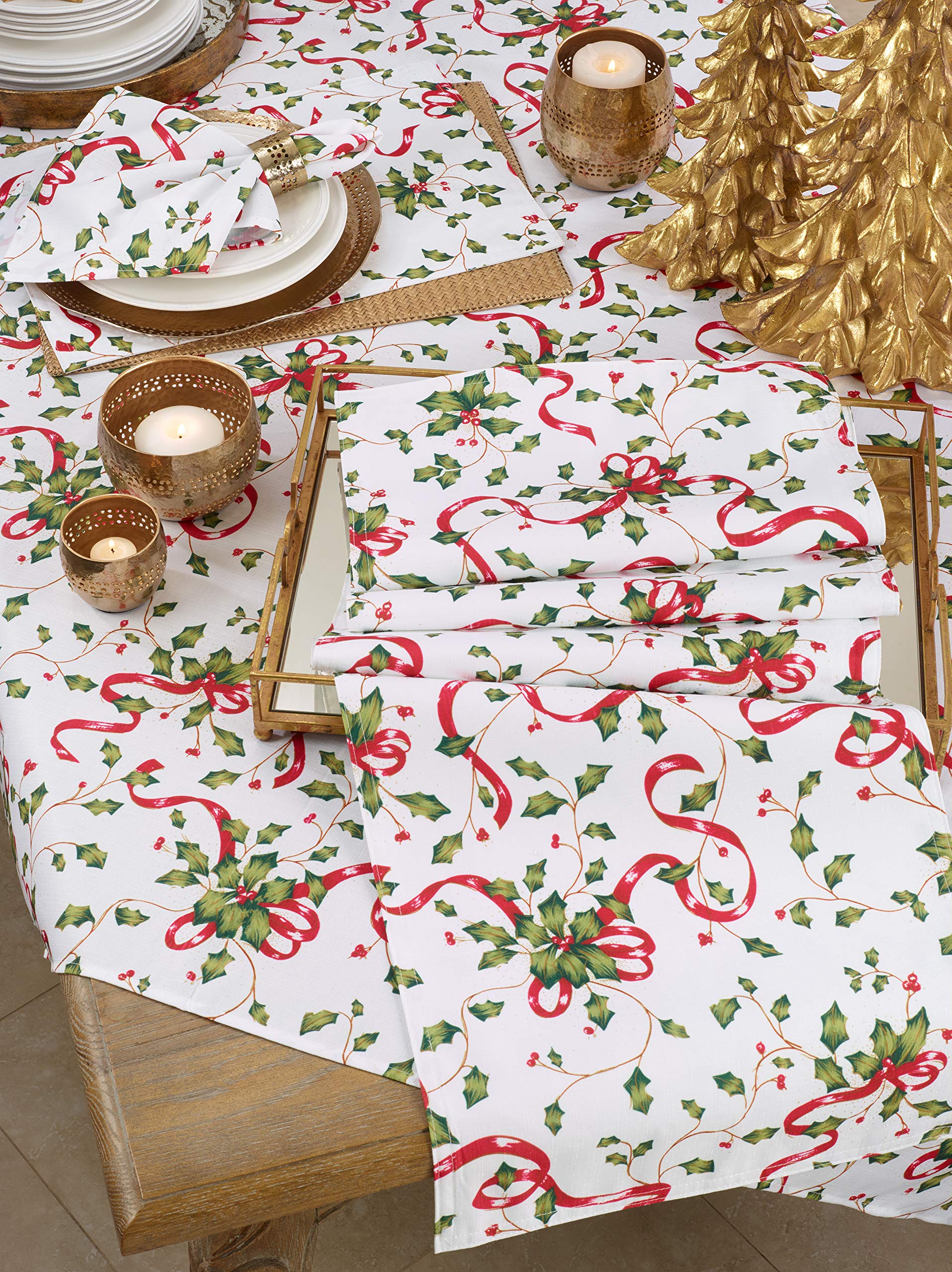 SARO LIFESTYLE Nappe De Noël à Carreaux - 177,8 X 264,2 Cm