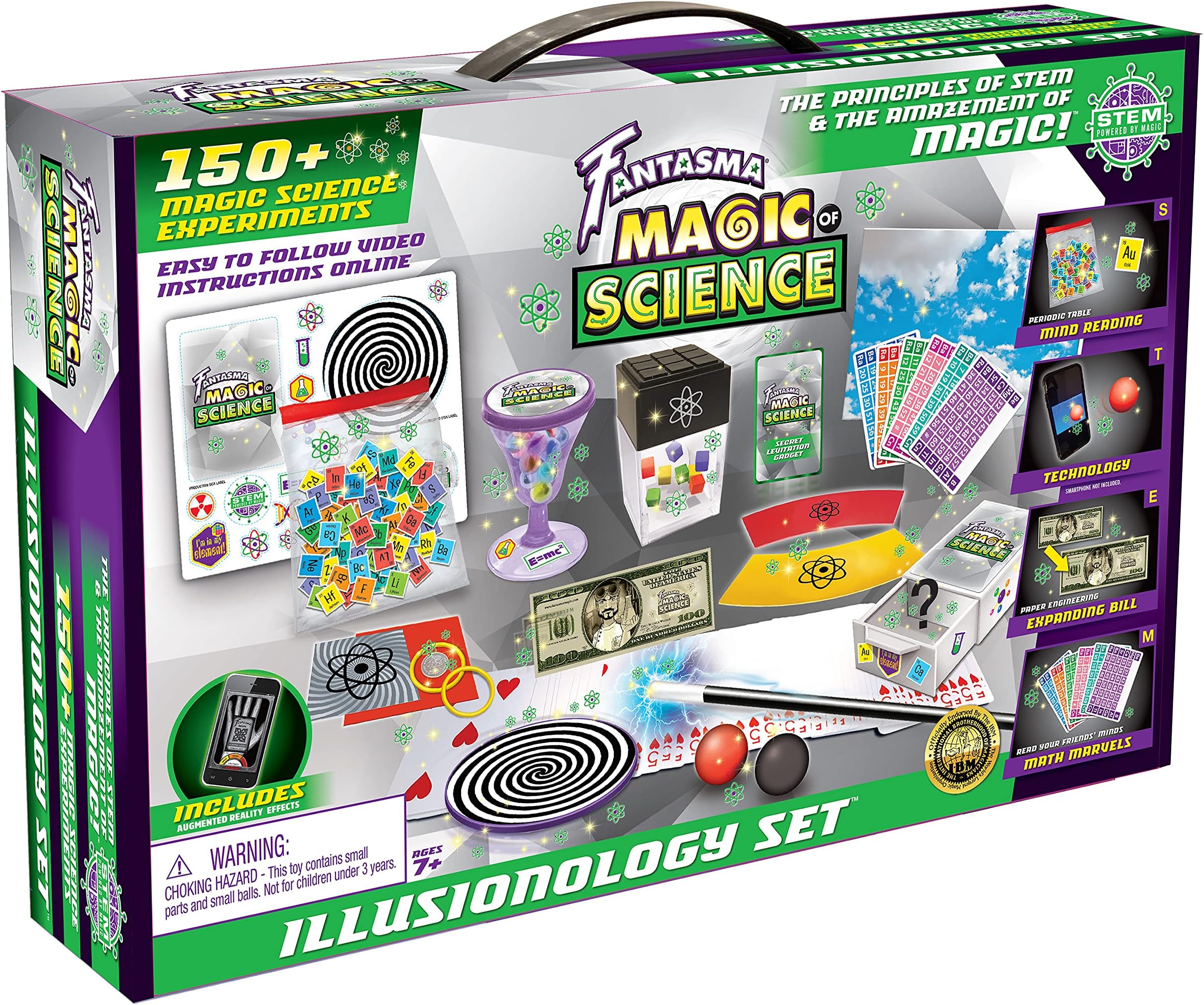 Fantasma Magic of Science Illusionology STEM Based Magic Set - Over 150 Science Experiments and Tricks, Blue