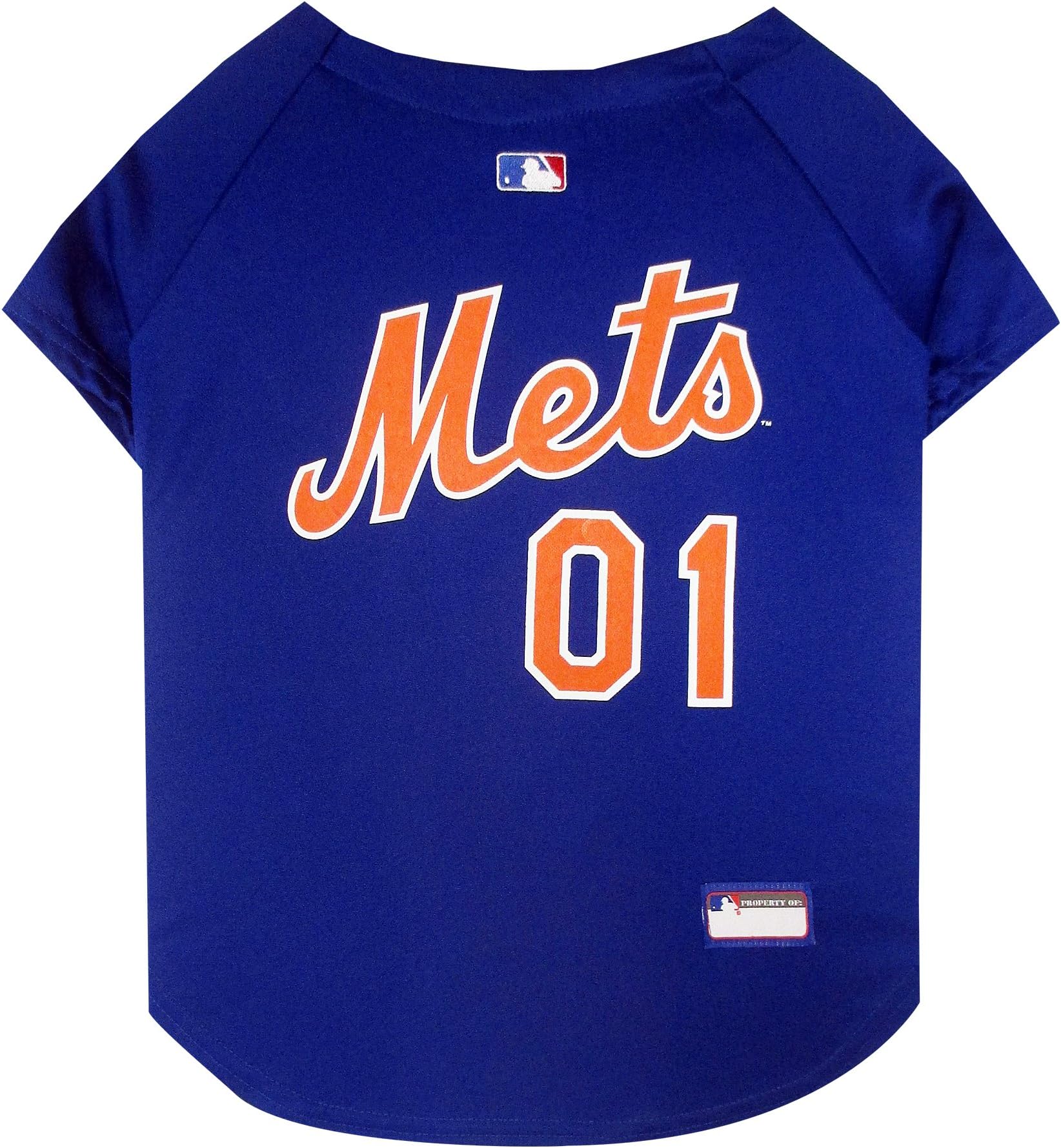 Pets FirstMLB New York Mets Dog Jersey, Medium. - Pro Team Color Baseball Outfit
