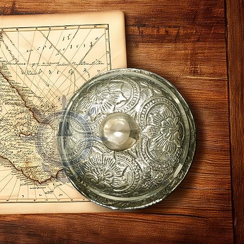 Miniatura 6 de Campana de escritorio clásica de latón macizo con obra de arte tradicional  Campana de oficina de escritorio ruidosa  Nagina International (latón