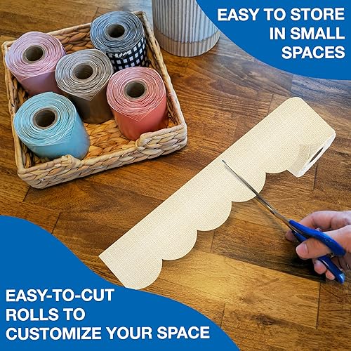 Vista 251 de Carson Dellosa Grow Together - Bordes de madera clara para tablón de anuncios de 65 pies, 1 rollo de ribete natural para pizarra blanca, corcho