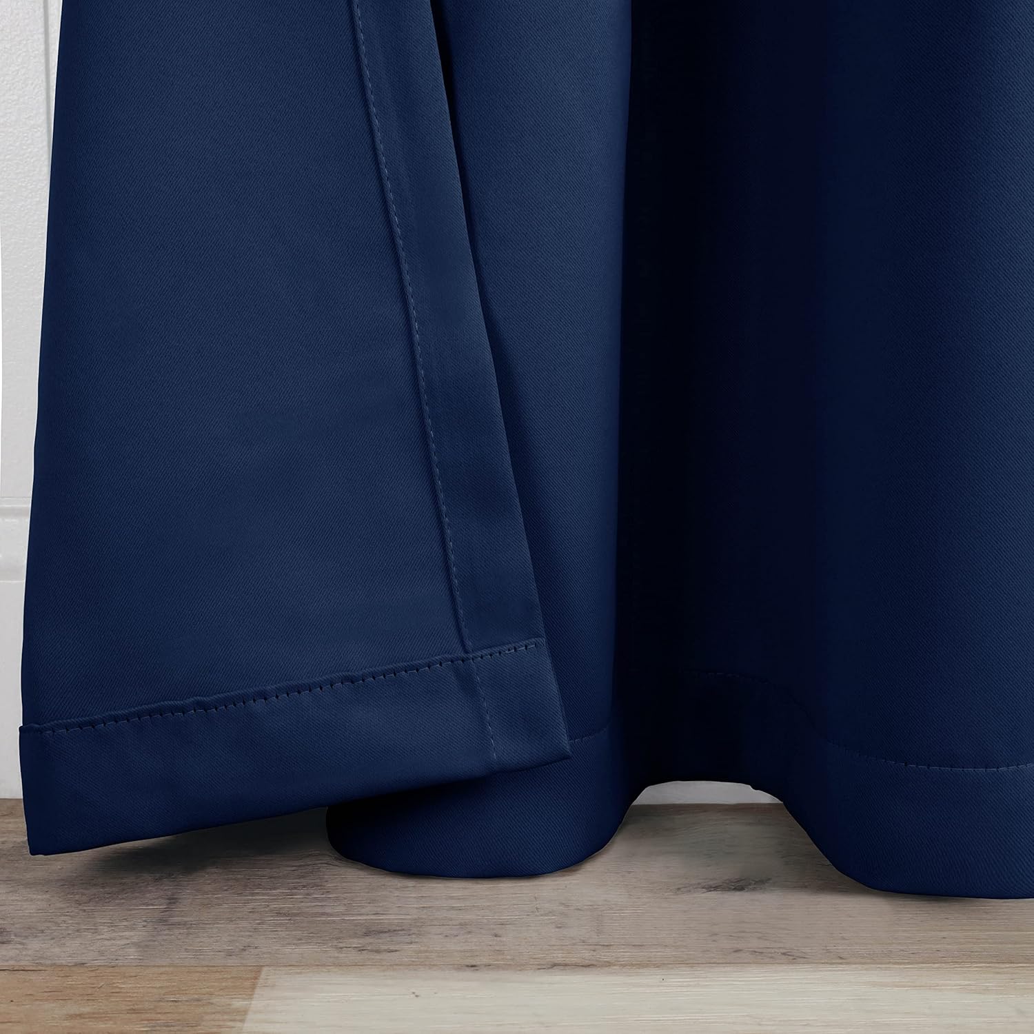 Superior Blackout Curtains, Room Darkening, Bedroom, Drapes, Kitchen, Living Room Window Accents, Sun Blocking, Thermal, 2 Pack, Solid Blackout Curtains, Set of 2, 36" x 72", Navy Blue