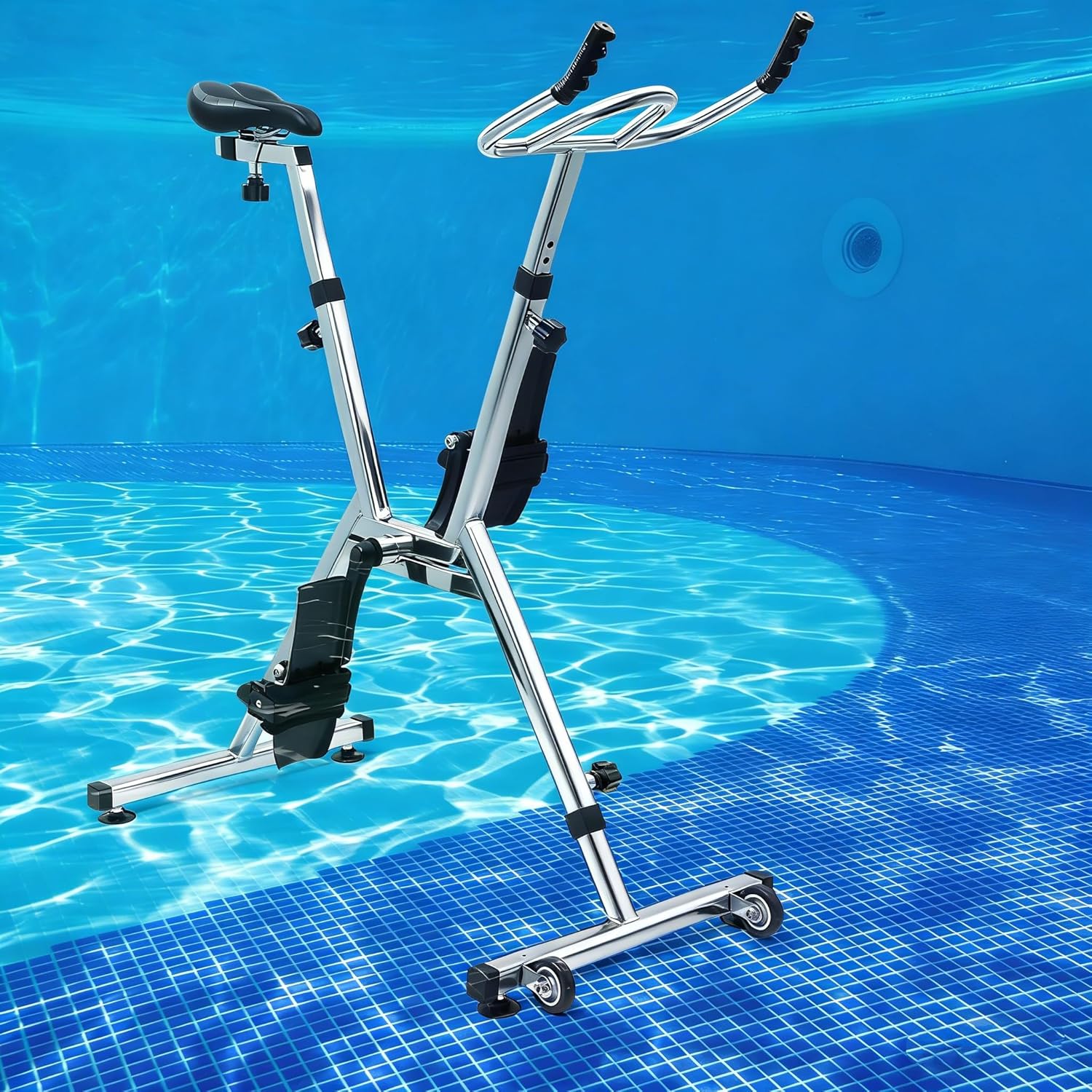 Water Bike,Fitness Cycle For Swimming Pool,Portable Fitness Training Gear Aquatic Fitness Aquatic Bike,Stainless Steel Aquatic,aquatic Fitness Equipment,For Exercise And Therapys