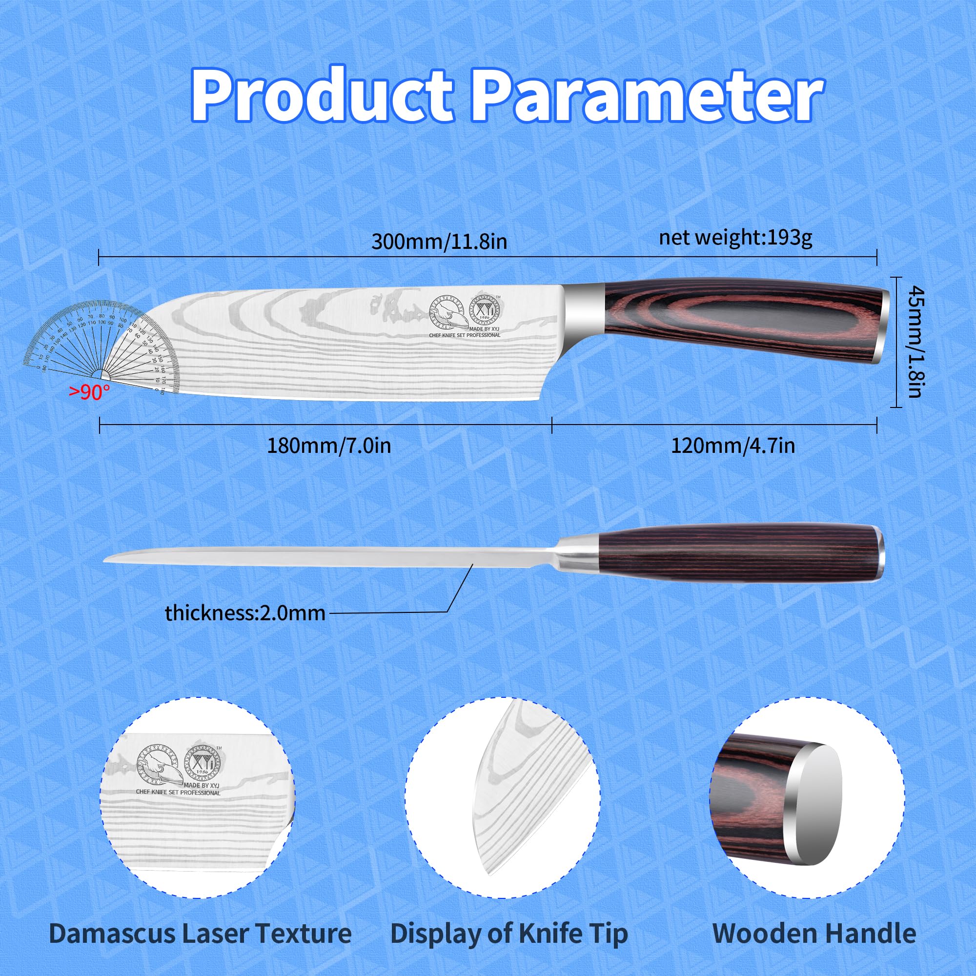 kookページ Amazon.com: XYJ Professional Chef Knife,Stainless Steel,7