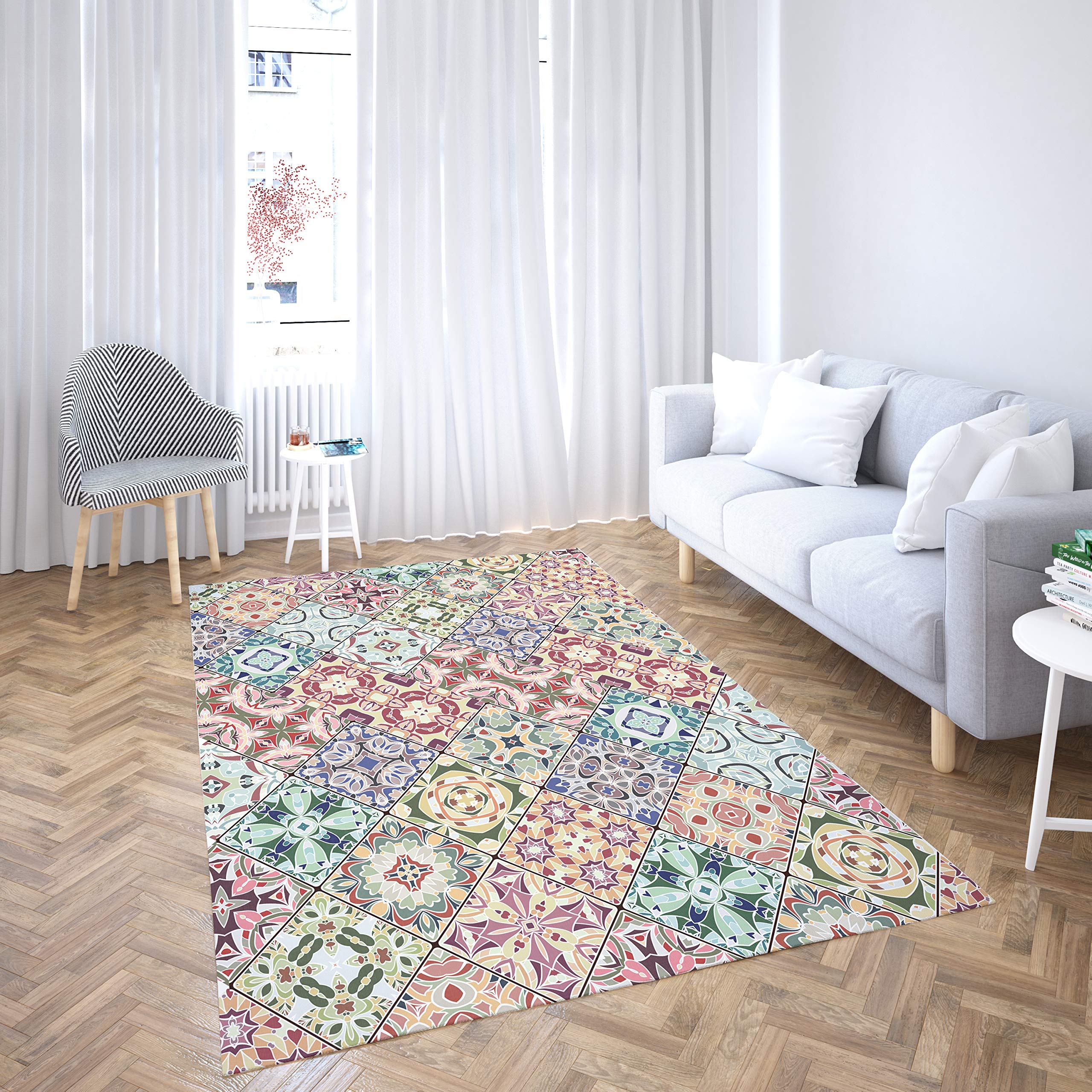 Oedi Tapis Osaïque En PVC | Plusieurs Diensions | Oquette PVC | Sol Vinyle | Décoration De