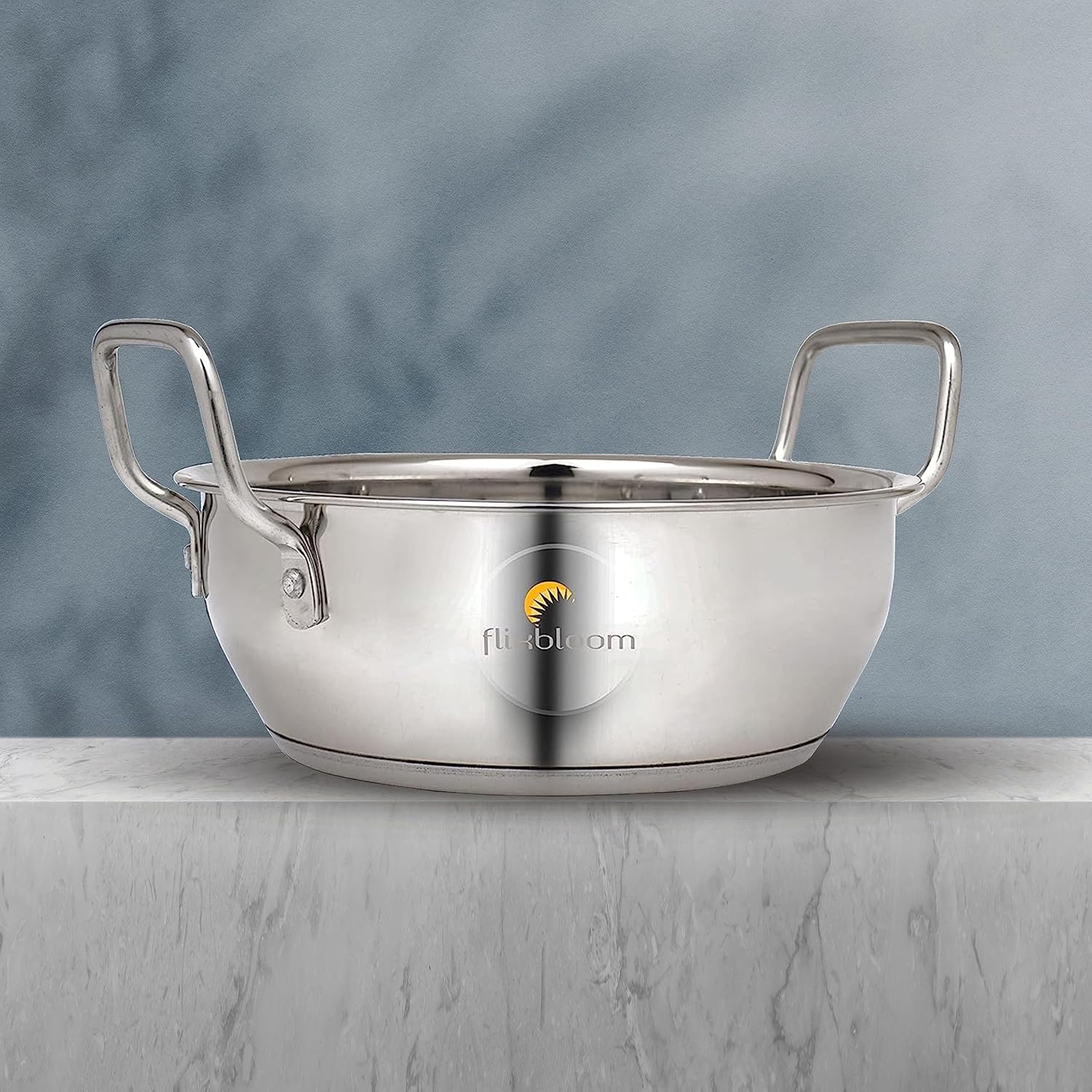 Buy FLIXBLOOM Glossy Stainless Steel Induction Base Cookware Set Kadai