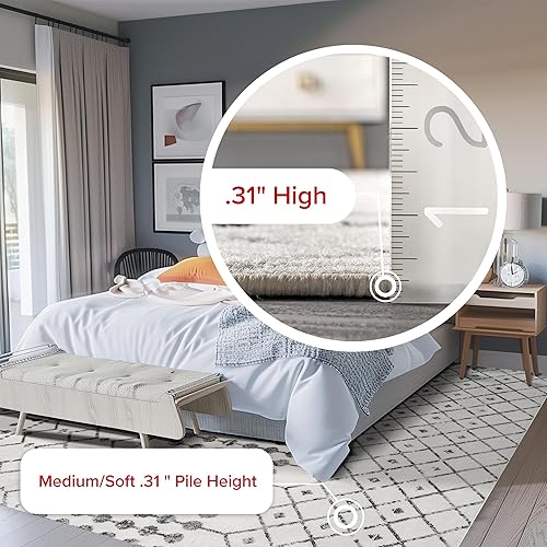 Miniatura 5 de nuLOOM Creek Modern Trellis - Alfombra de estampados geométricos, 8 x 10 pies, color gris