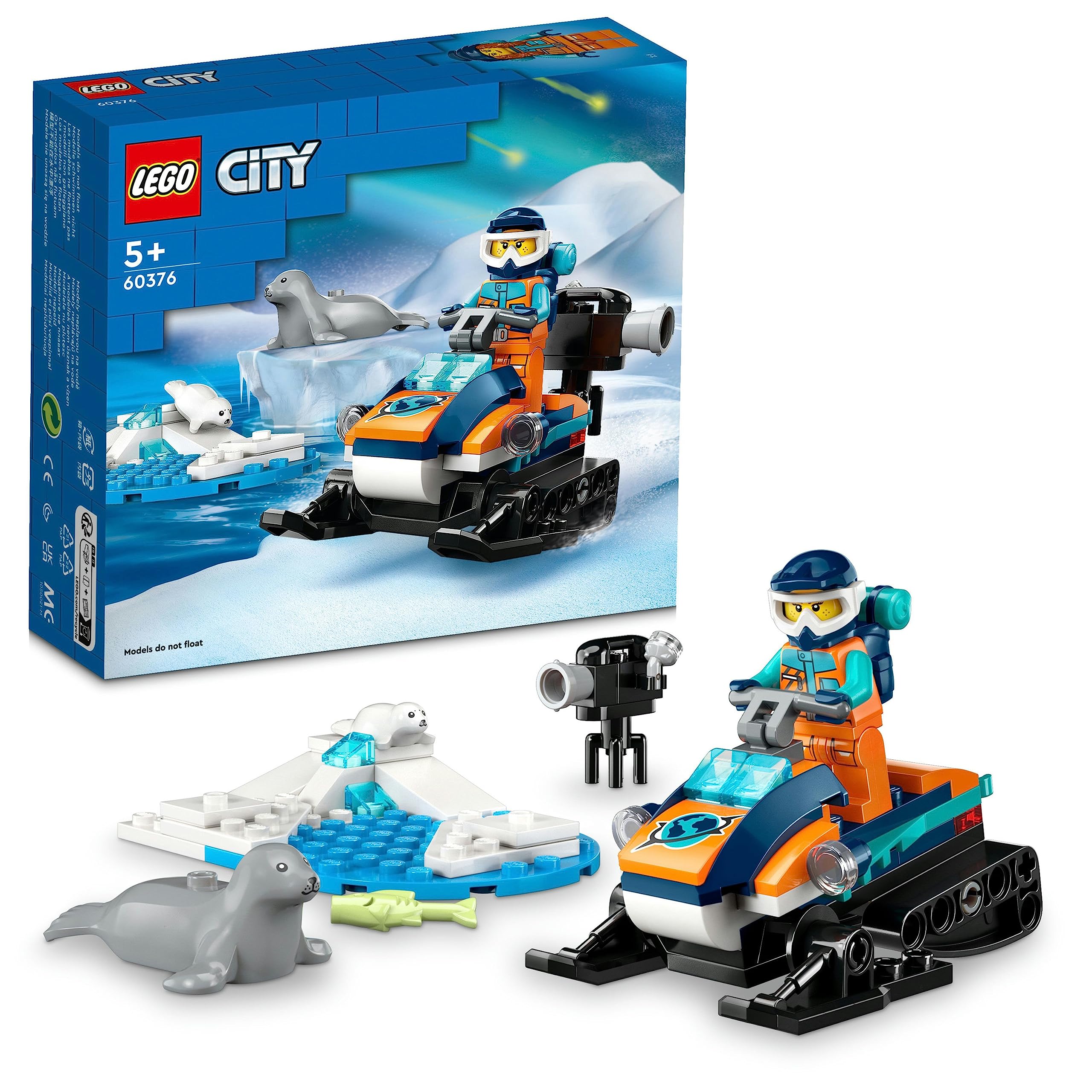 komugi  LEGO City Kutup Kâşifi Motorlu Kızağı 60376 Oyuncak Yapım Seti (70