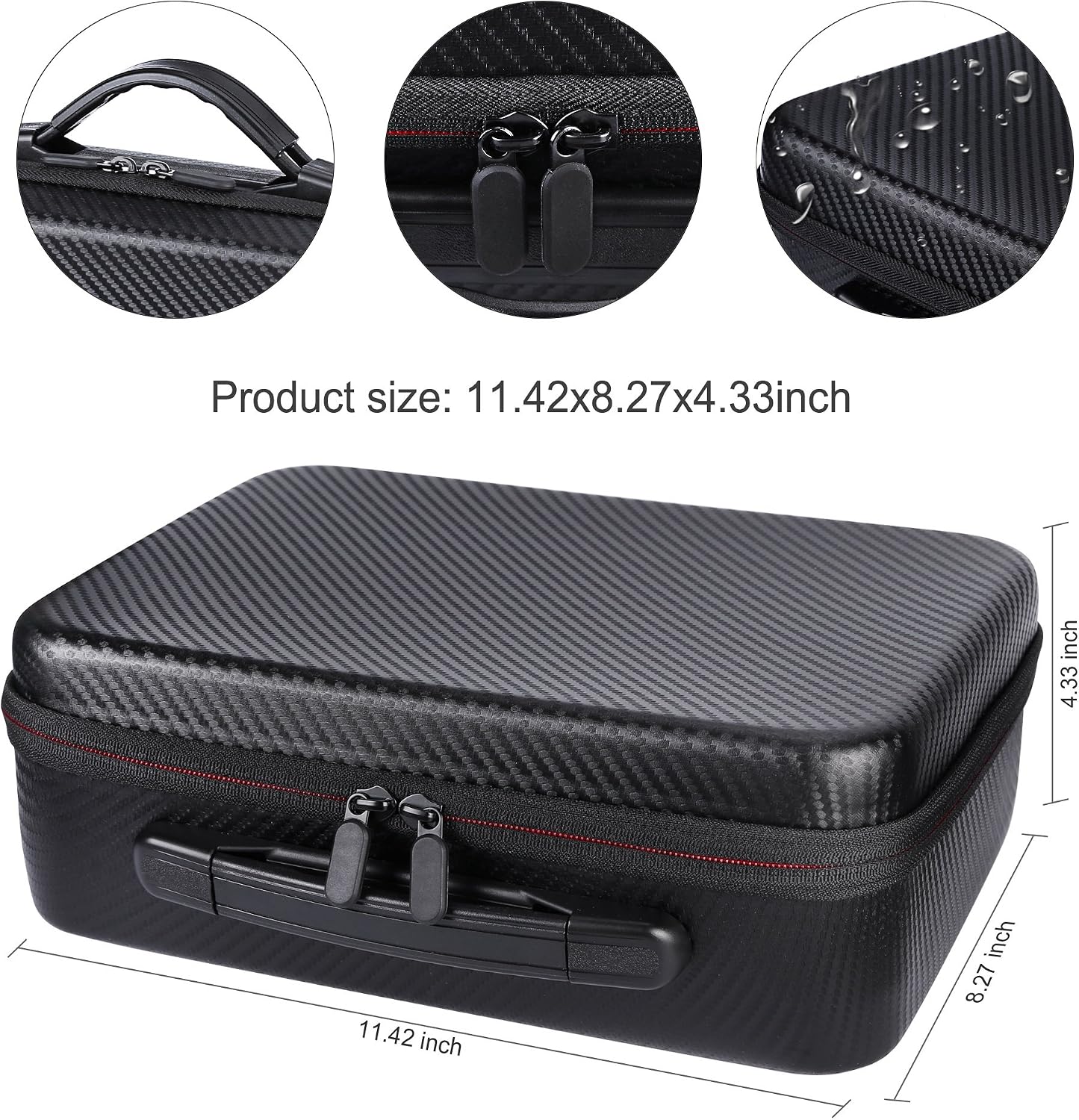 Oumers Waterproof Carrying Case Portable Hard Shell Bag Suitcase for DJI Mavic Air Drone and Mavic Air Accessories, Durable Camera Cases