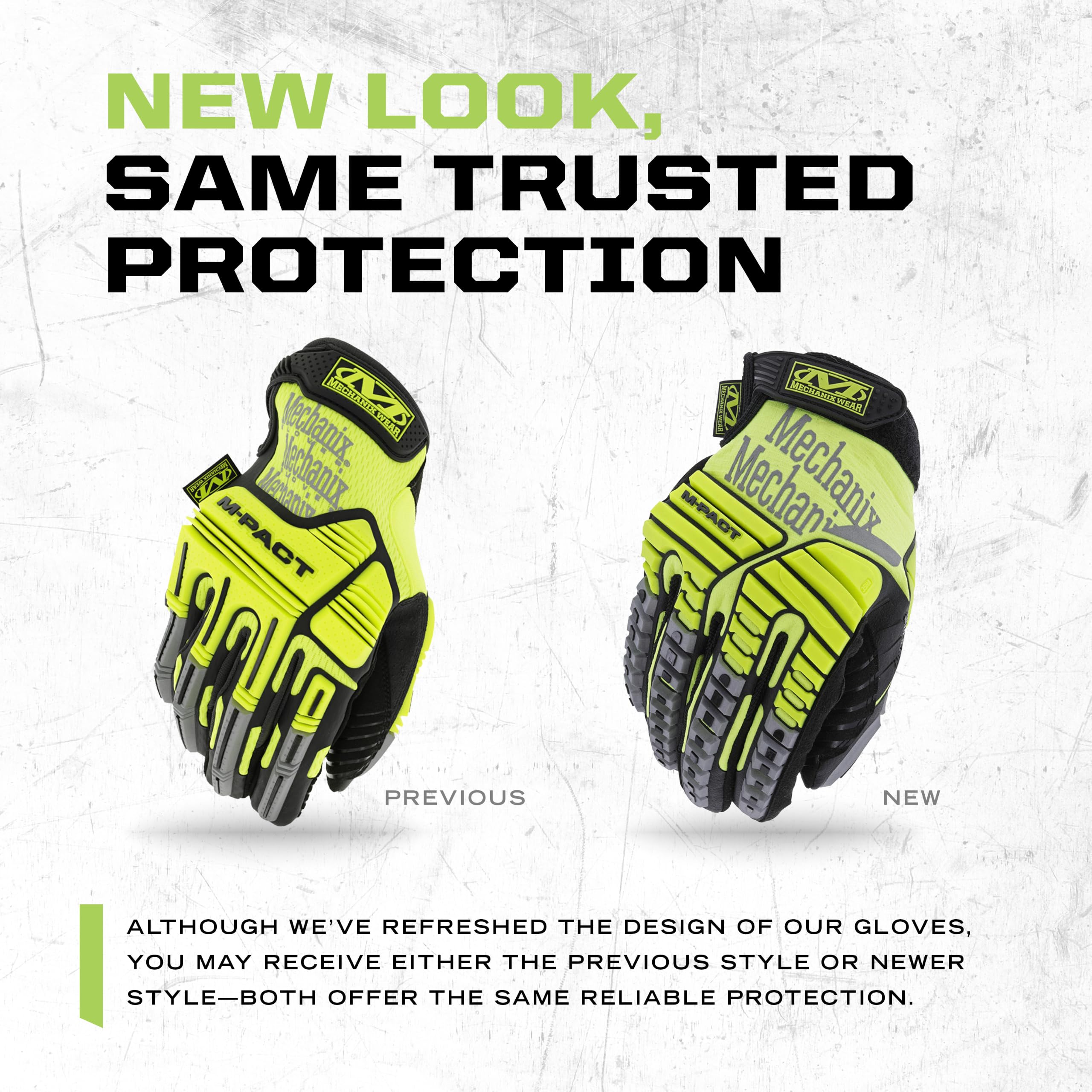 Mechanix Wear SMP-91-008: Guantes de trabajo Hi-Viz M-Pact
