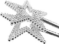 Vista 5 de Varita de ángel de estrella de 13 pulgadas varita de princesa de hadas plateada