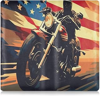 Retro Motorcycle Car Registration and Insurance Holder - Slim PU Leather Glove Box Organizer for Essential Documents | Vehicle Document Wallet for Men & Women