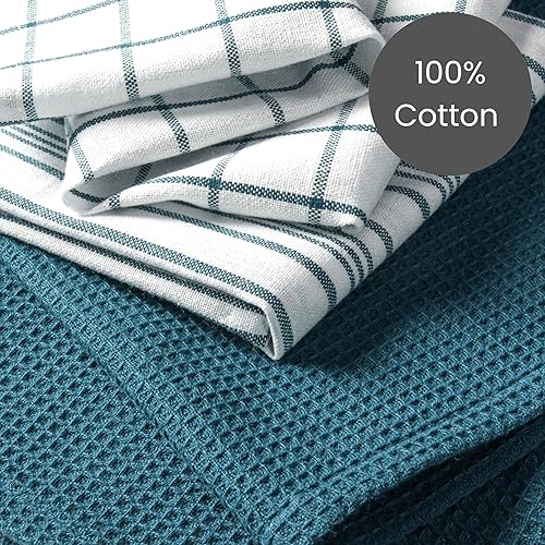 Miniatura 3 de Linen Hub - Juego de 5 toallas de cocina grandes, 16 x 28 pulgadas, 100% algodón, paños de cocina, toallas de limpieza, paños de cocina con lazo