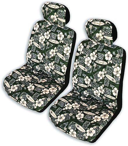 Miniatura 21 de Fundas hawaianas para asientos de coche (Tapa Gray, con airbag lateral) Tapa Gris,Aloha Honu Azul,Aloha Honu Gris,Aloha Honu Verde,Negro