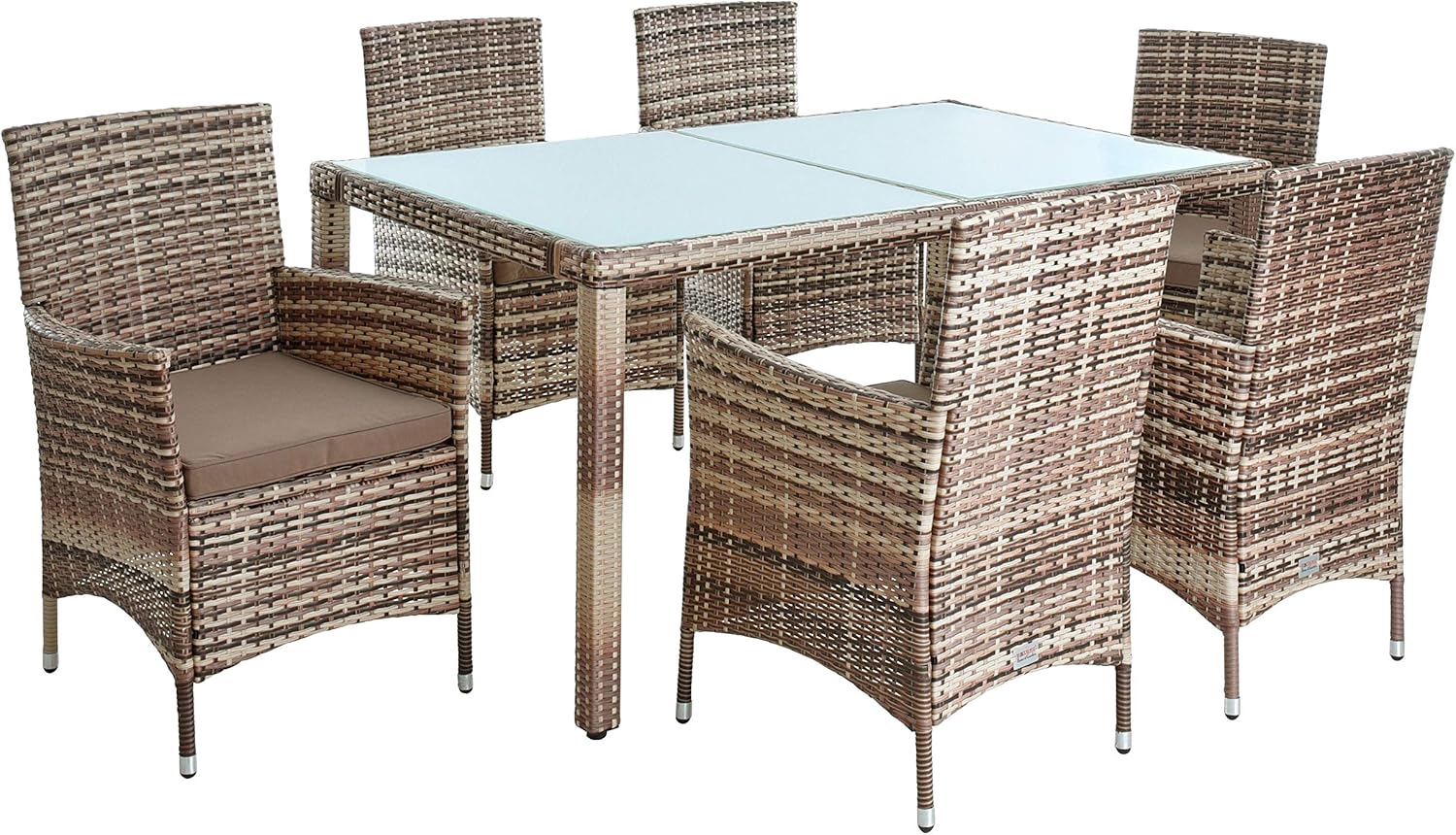 ESTEXO Gartenset Cube 4 Personen - Rope Design Outdoor Möbel Beige