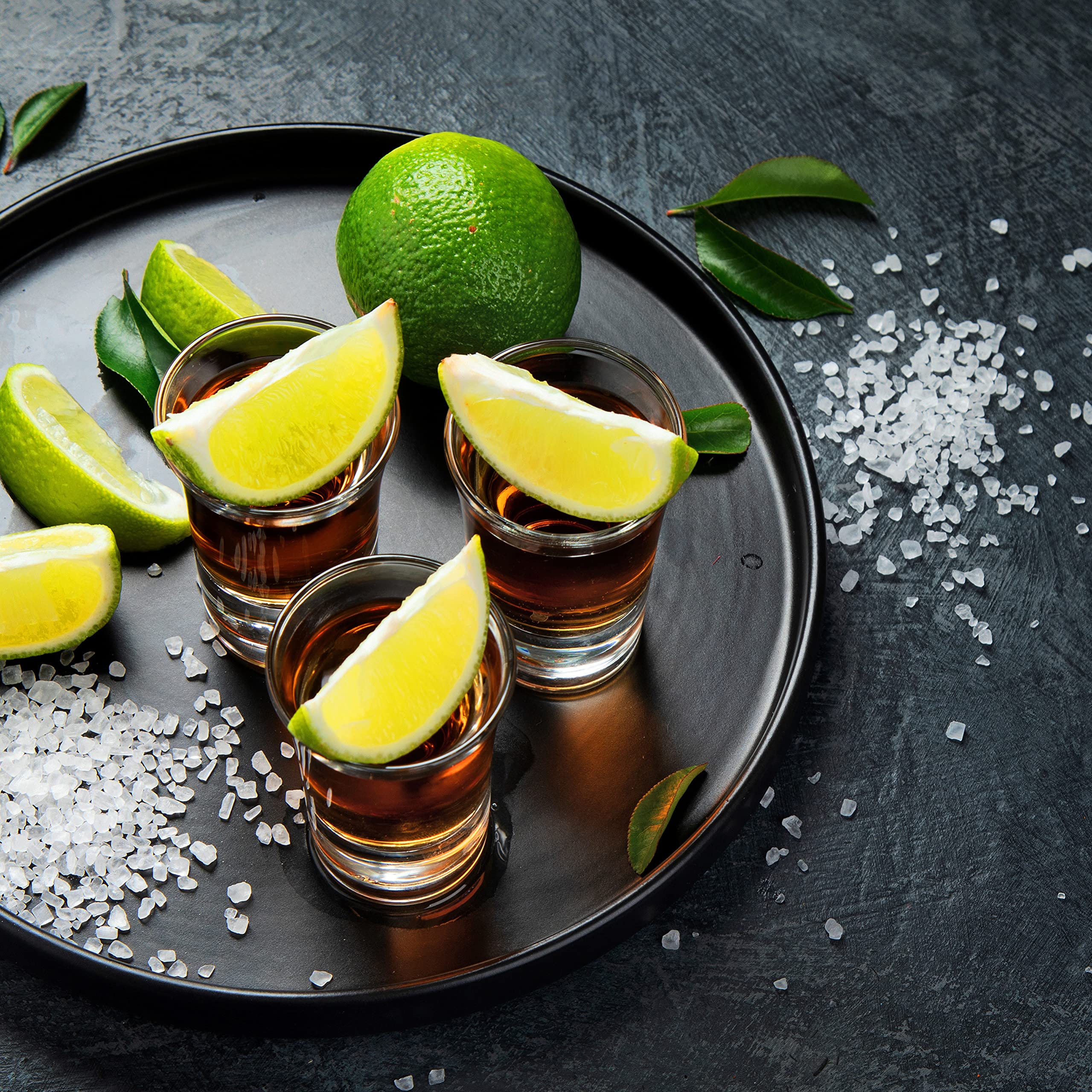 Relaxdays shotglaasjes, set van 6, met dikke bodem, elk 6 cl, vaatwasserbestendig, hoge borrelglaasjes, transparant