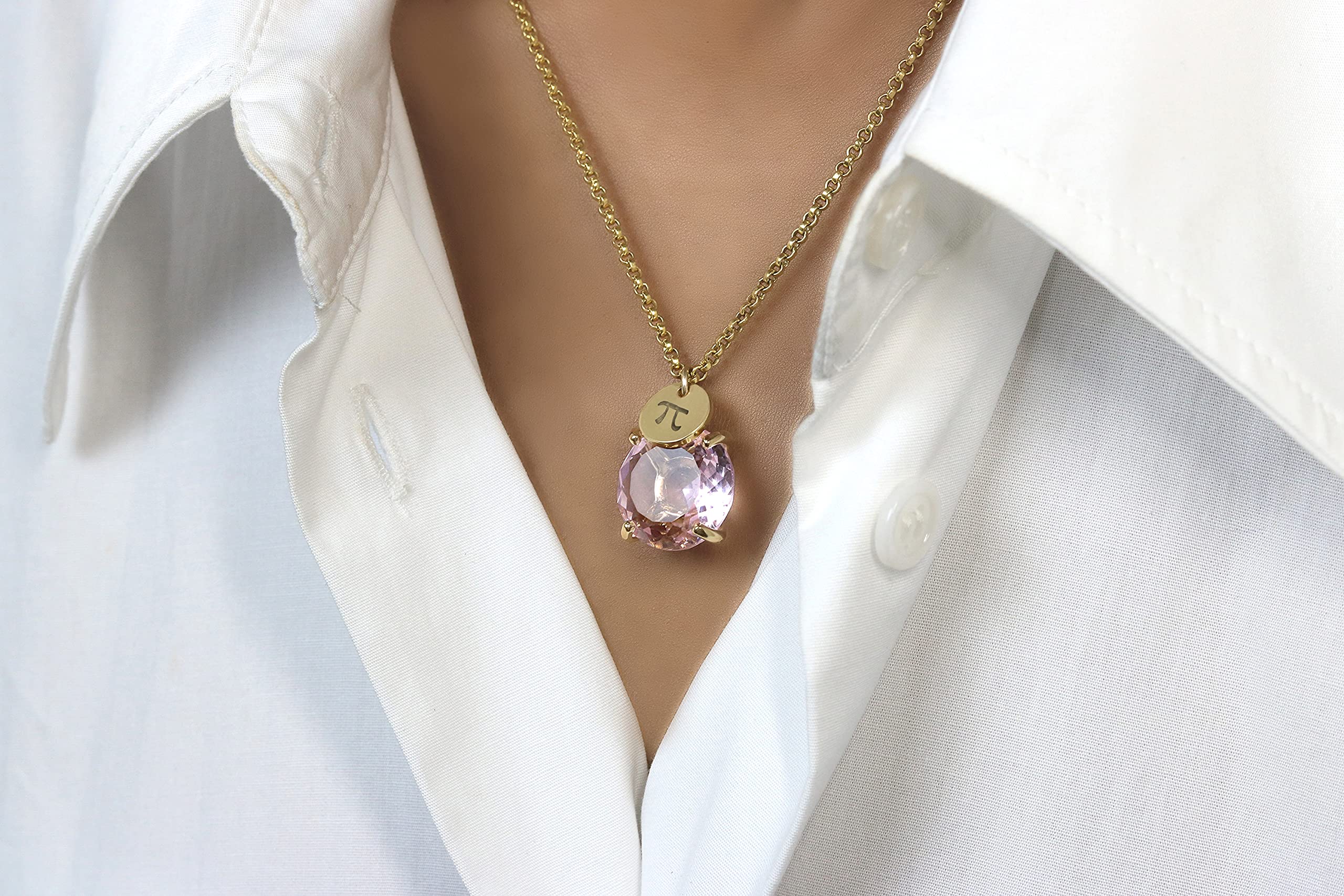 Collar de Cuarzo Rosa Anémona con Encanto de Moneda - Collar con Encanto de Oro Hecho a Mano - Joyería Artesanal de Moda para Mujeres - Regalos para Cualquier Ocasión