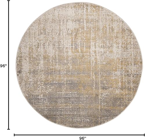 Miniatura 217 de SAFAVIEH Adirondack Collection Tapete de área XL, 12 x 15 pies, color crema y dorado, diseño abstracto moderno, no desprende pelusa y de fácil