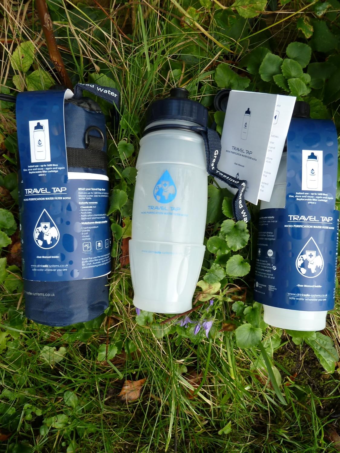NEW 2019 Travel Tap 800 ml ' Pull Top ' pure water filter bottle