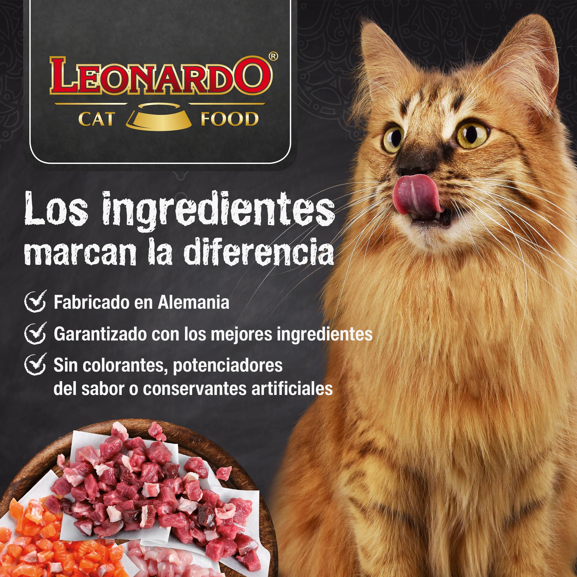 LEONARDO Drink Beef [20x40g Paquete múltiple Drink con Ternera] Bebida para Gato | Caldo de Carne con Tiras | Alimento complementario para Gatos