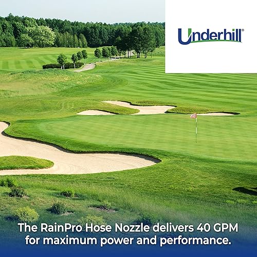 Miniatura 5 de Underhill Boquilla de manguera de agua para jardín, rociador de cabezal de ducha, 40 GPM 80 PSI, entrada de rosca de 34 pulgadas, accesorio de alta