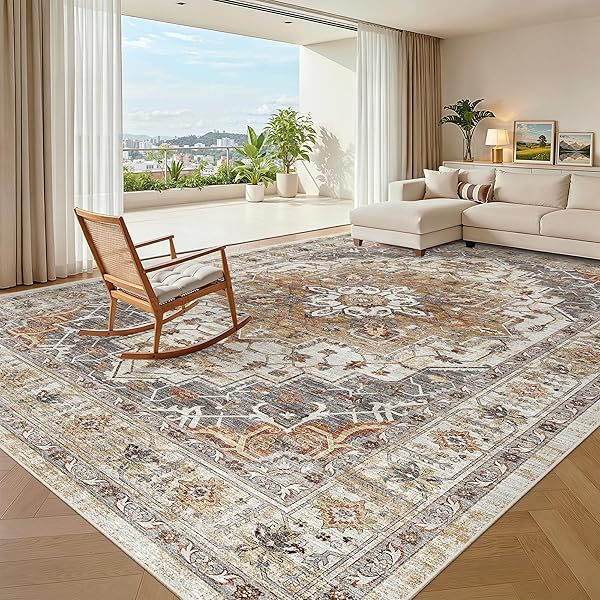 Modern Grey Rug Ideas for Living Room Looks 16 Vintage Floral Grey and Turmeric Rug