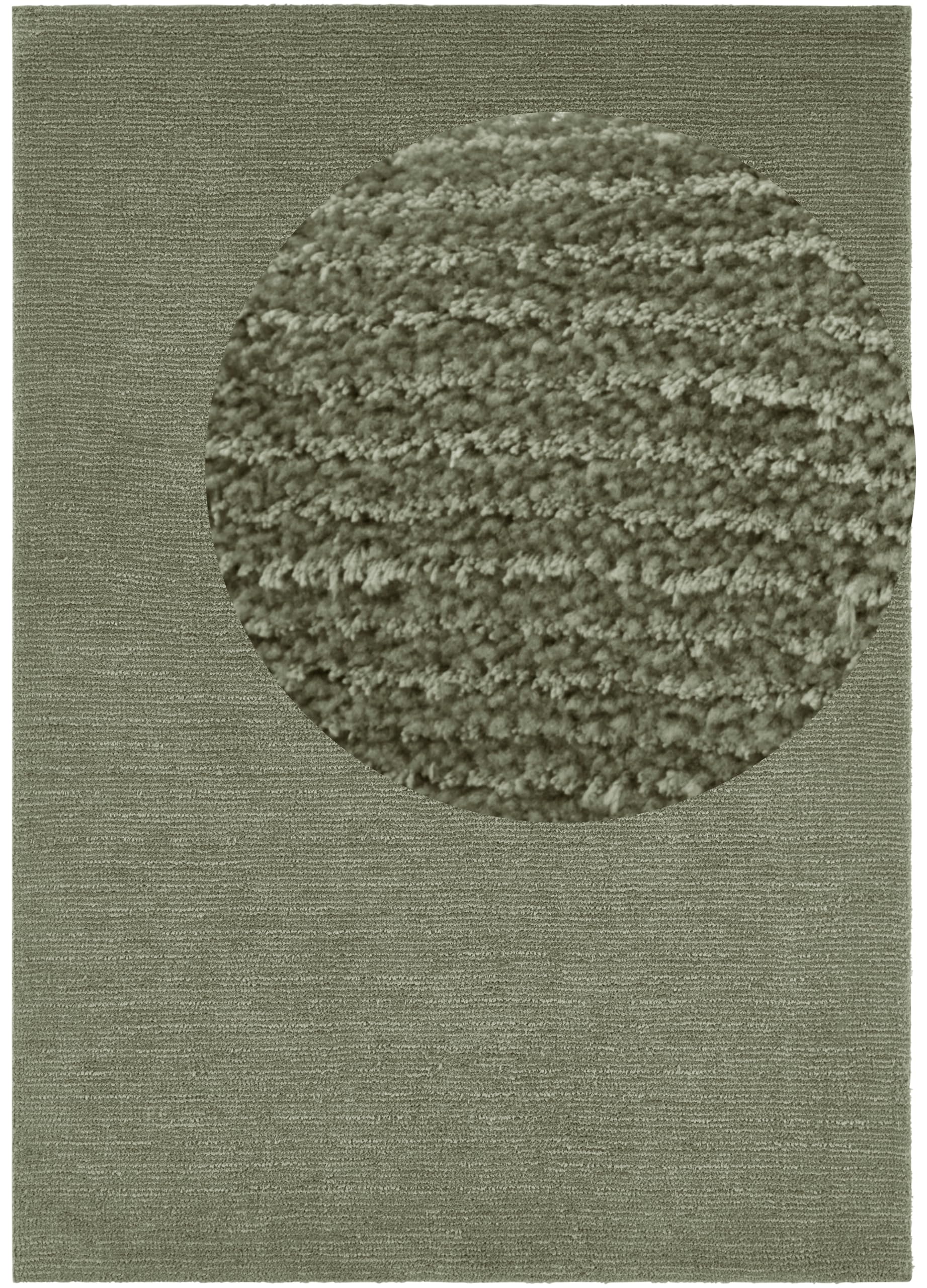 Mint Rugs Tapis à Poils Courts Ultra Doux, Vert Mousse, 120 x 170 cm