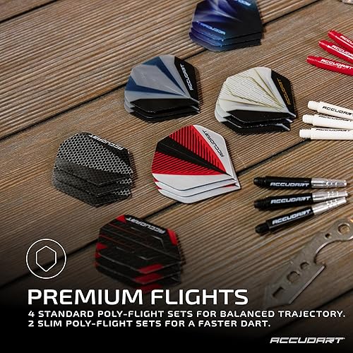 Miniatura 2 de Accudart Kit de afinación - 6 juegos de vuelo - 8 protectores de vuelo - 9 clips de resorte - 3 juntas tóricas - 15 ejes (9 estándar, 3 giratorios,