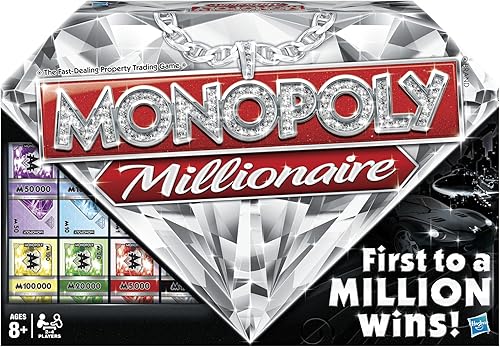 Juego de mesa de Comercio rápido de propiedades de Monopoly Millonaire