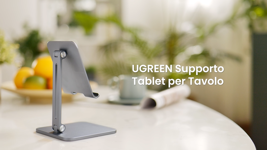 UGREEN Supporto Per Tablet 2 In 1 – Treppiede Pieghevole Altezza Regolabile 174 Cm, Adatto A Dispositivi 4,7-12,9 Pollici