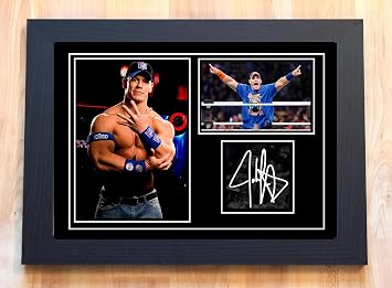 STUNNING FRAMED JOHN CENA WRESTLING SIGNED AUTOGRAPHED PRINT